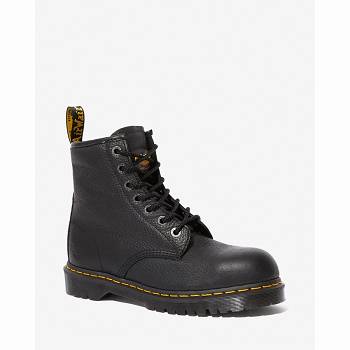 Dr Martens Férfi Icon 7b10 Bőr Steel Toe Munkavédelmi Bakancs Fekete